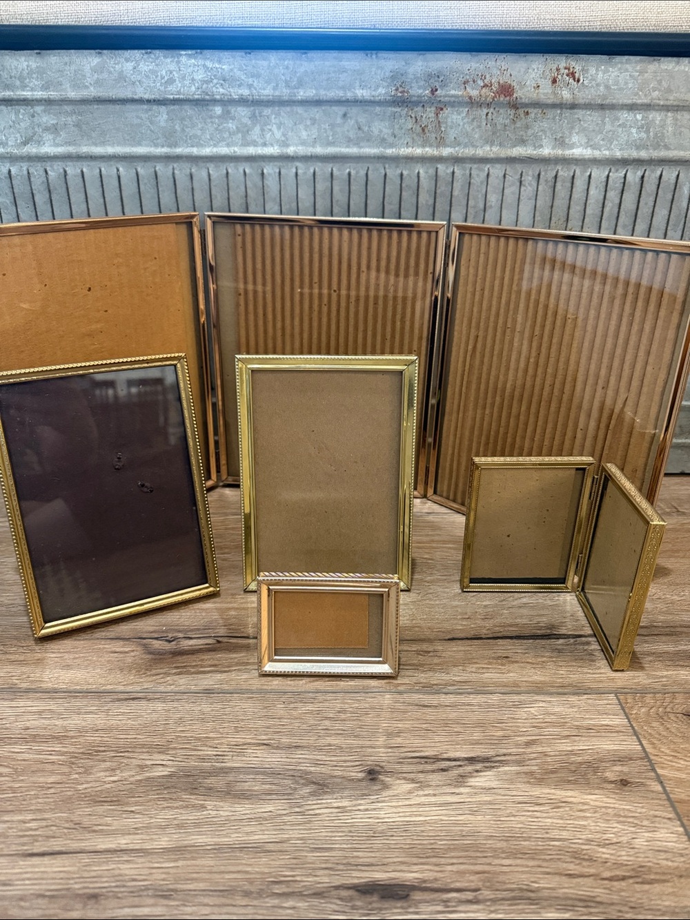 Vintage Brass Classic Gold Photo Frame Collection - Set of Mixed Sizes